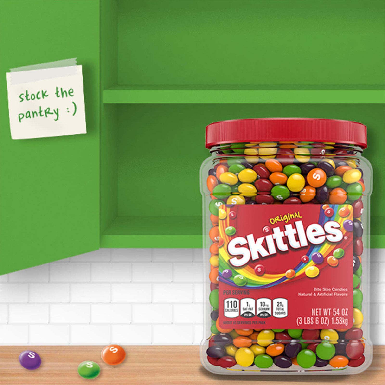 Skittles Original Fruity Candy Jar