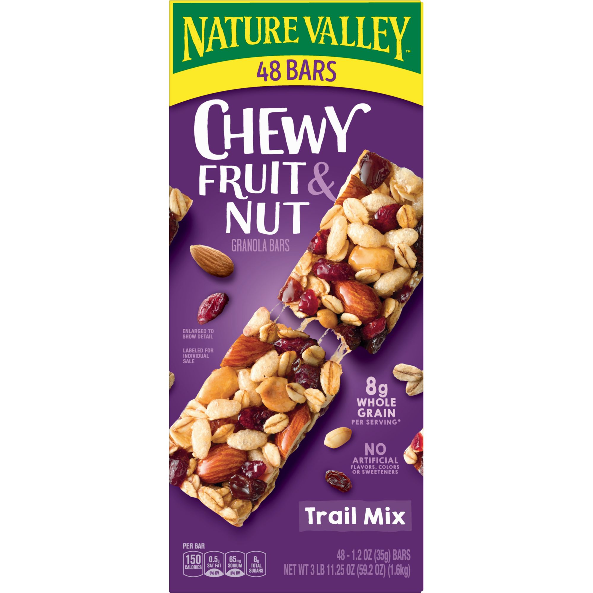 Nature Valley Fruit & Nut Trail Mix Chewy Granola Bars, 48 ct