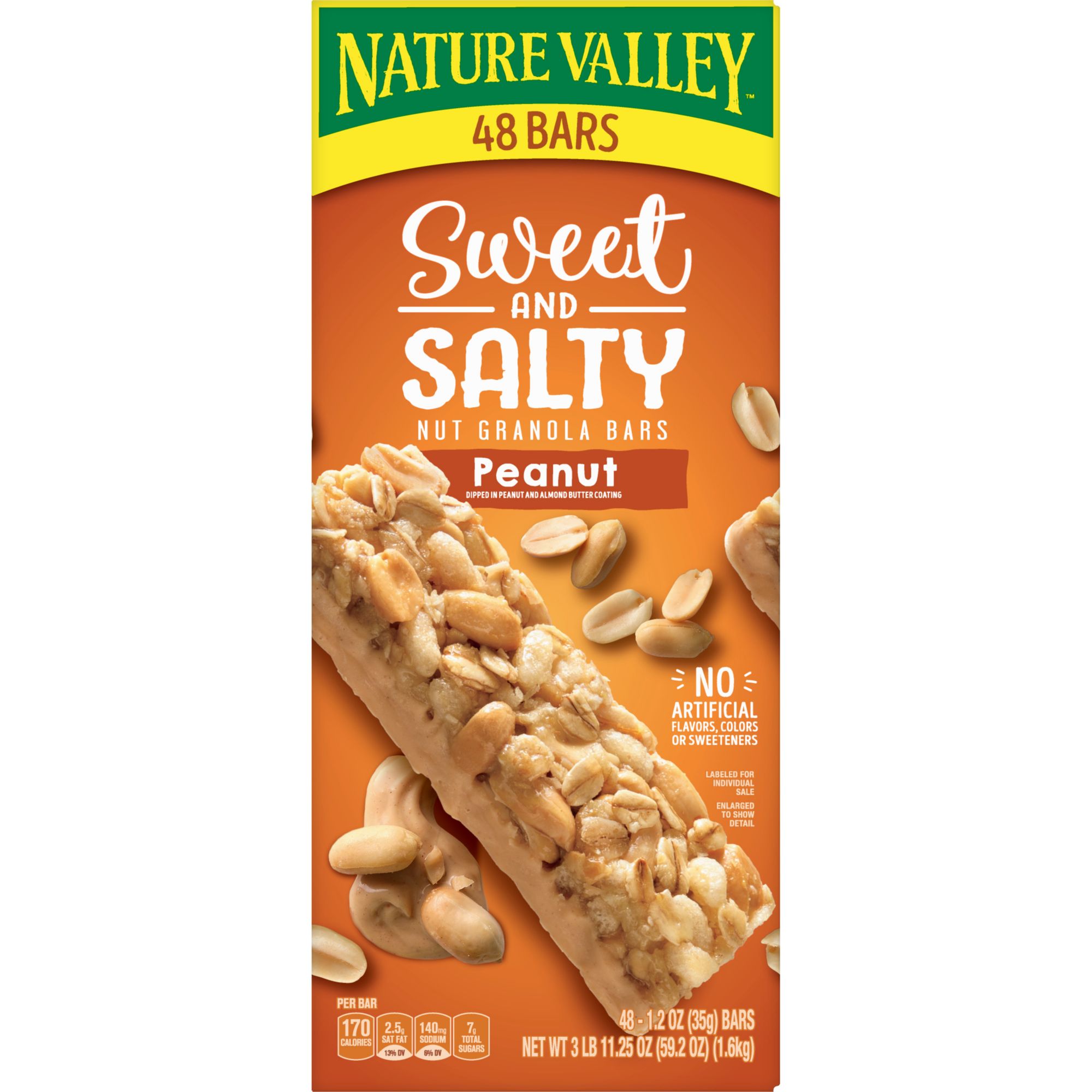 Nature Valley Granola Bars, Sweet and Salty Nut, Peanut, 1.2 oz, 12 ct