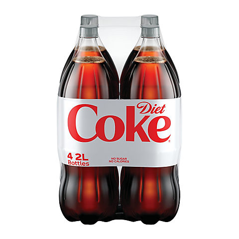 Diet Coke Soda Bottles, 4 pk./2L