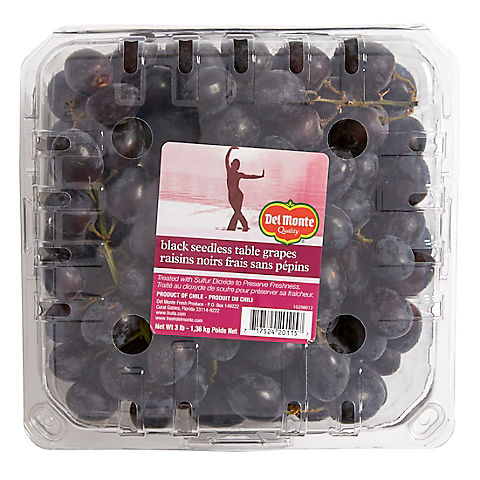 Seedless Black Grapes, 3 lbs.