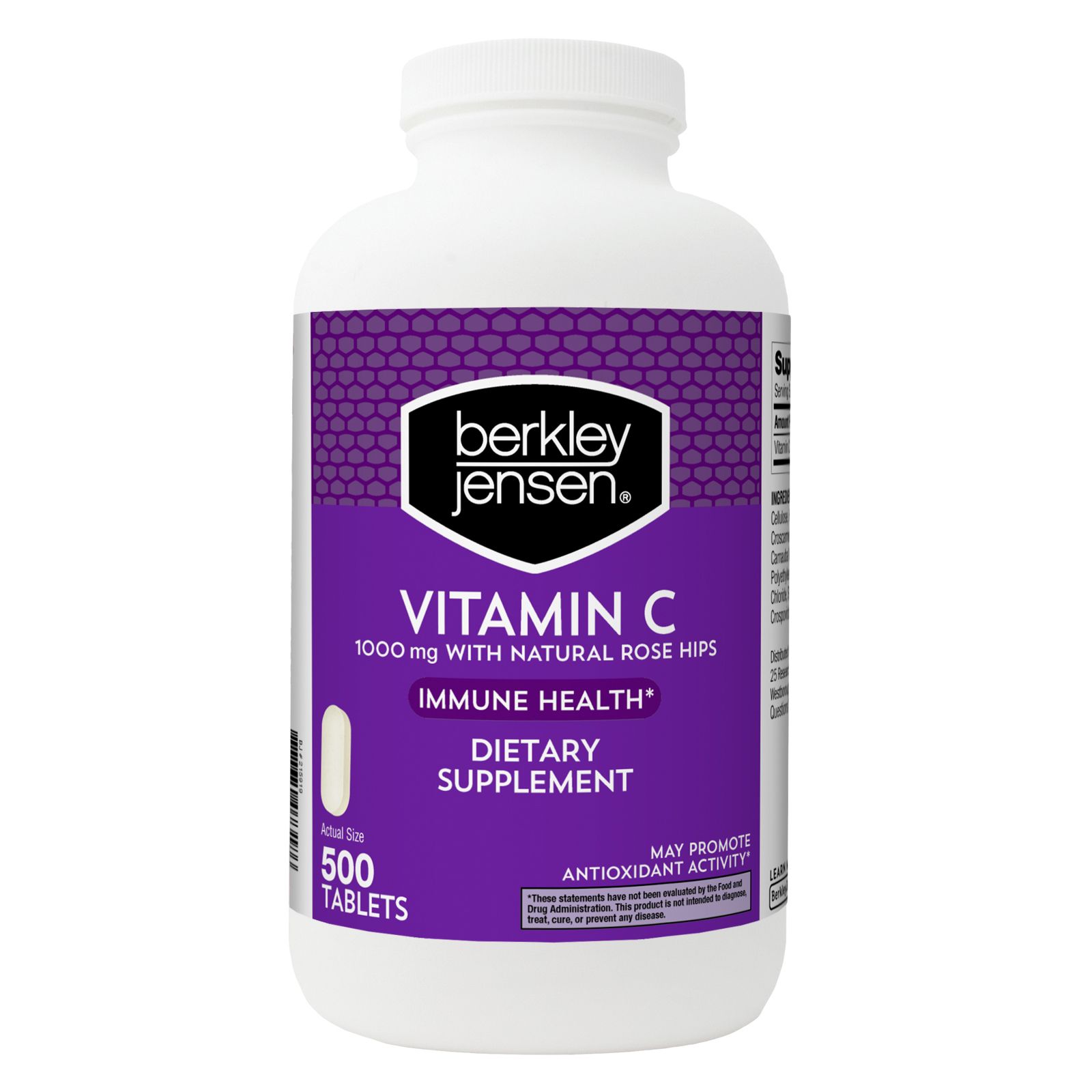 Berkley Jensen Vitamin C 1000 Mg With Natural Rose Hips 500 Ct Bjs Wholesale Club