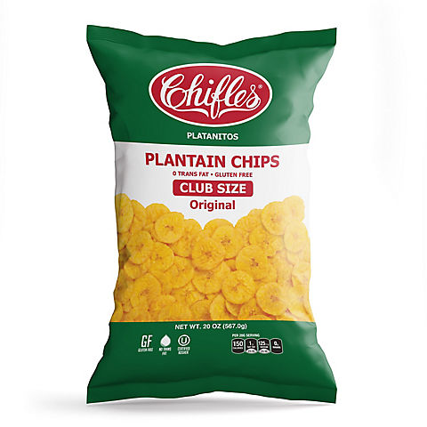 Chifles Plantain Original Club Size Salted Chips, 20 oz.