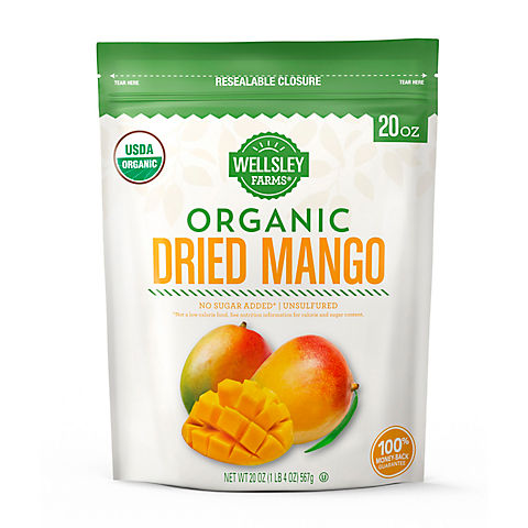 Wellsley Farms Organic Dried Mango, 20 oz.