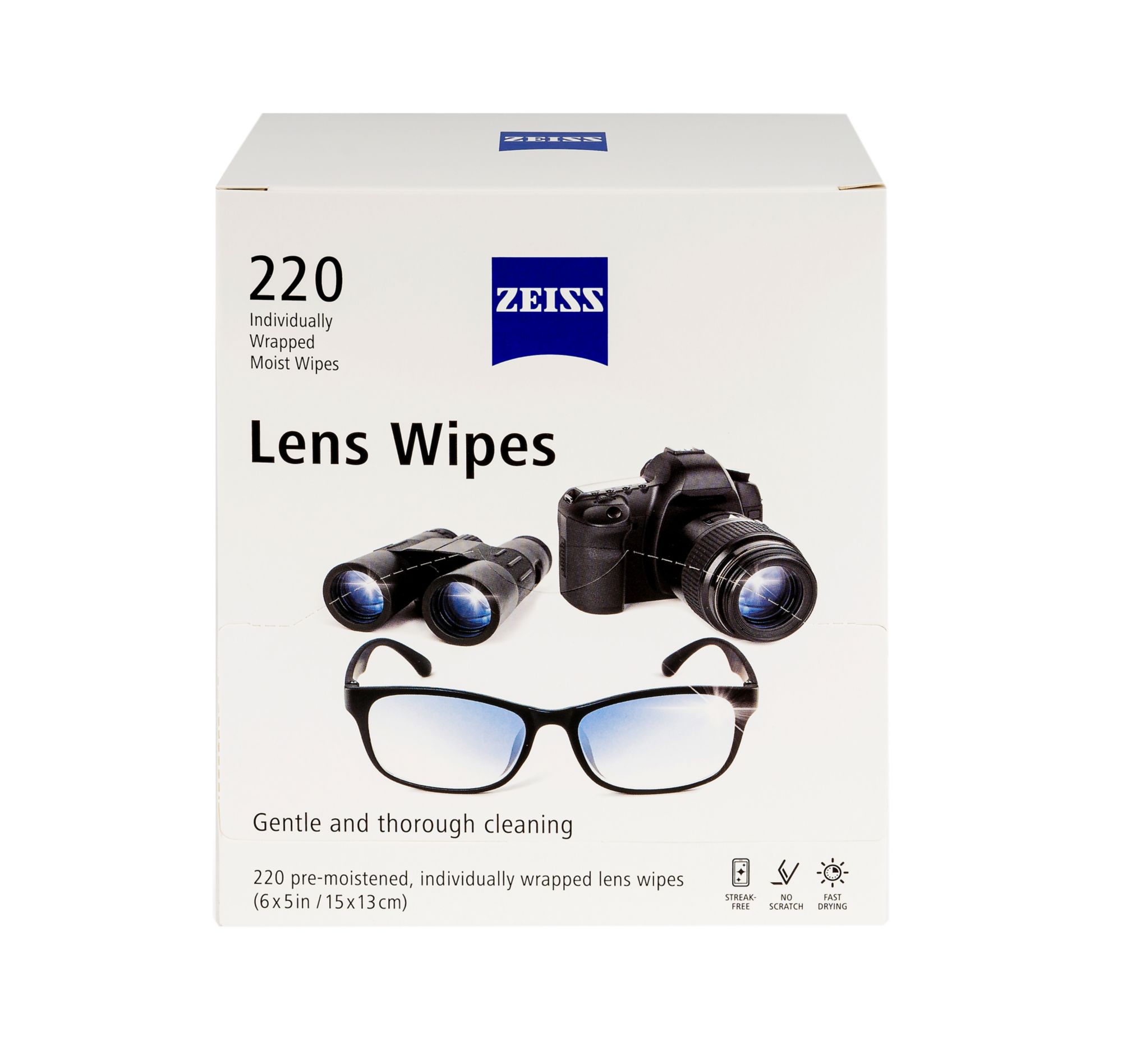  ZEISS Pre-Moistened Lens Cleaning Wipes, 200 Count