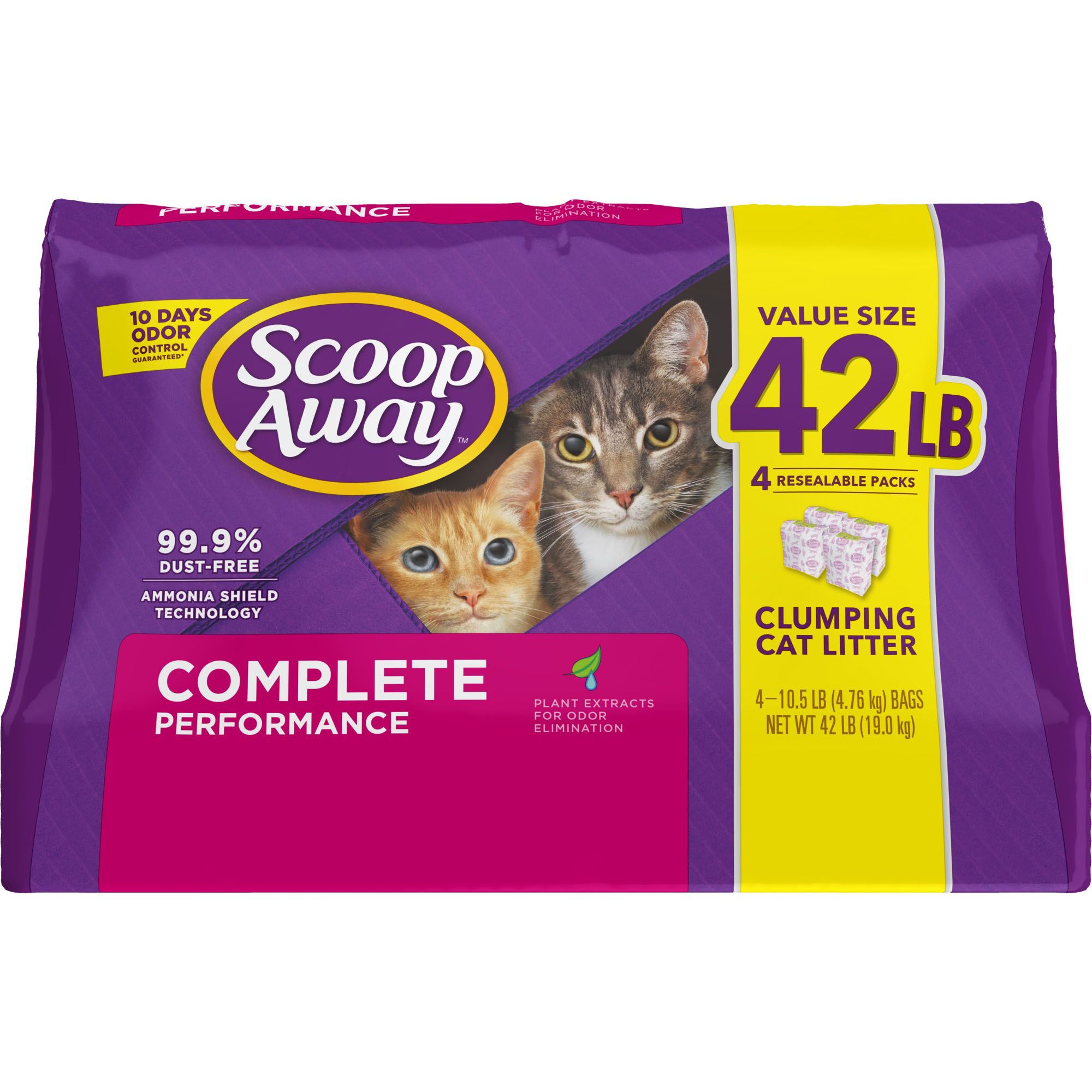 purple bag cat litter