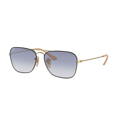 Ray-Ban Rb3603 Sunglasses - Gold Metal Frames and Light Blue Gradient Lenses