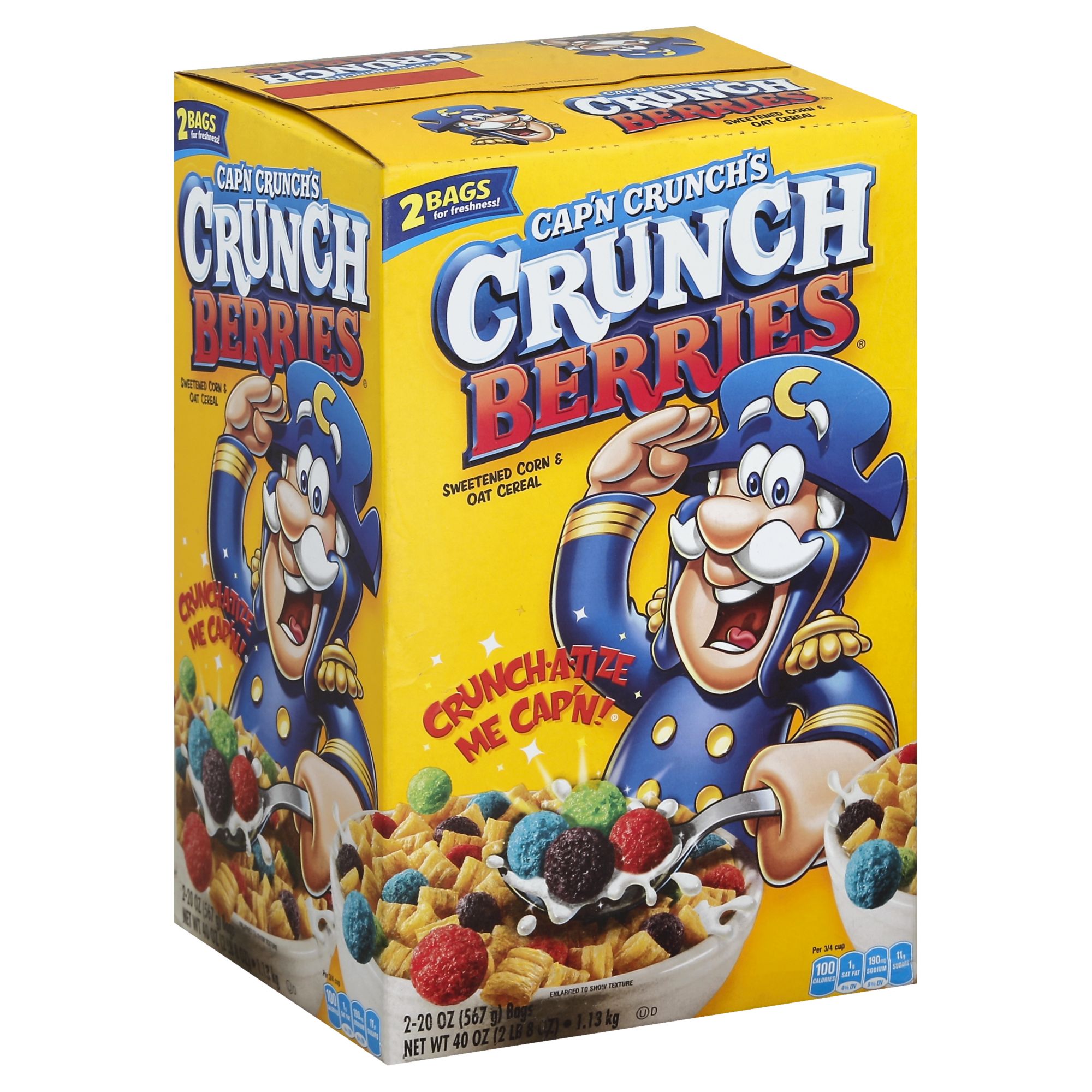 Cap'n Crunch's Crunch Berries Sweetened Corn & Oat Cereal