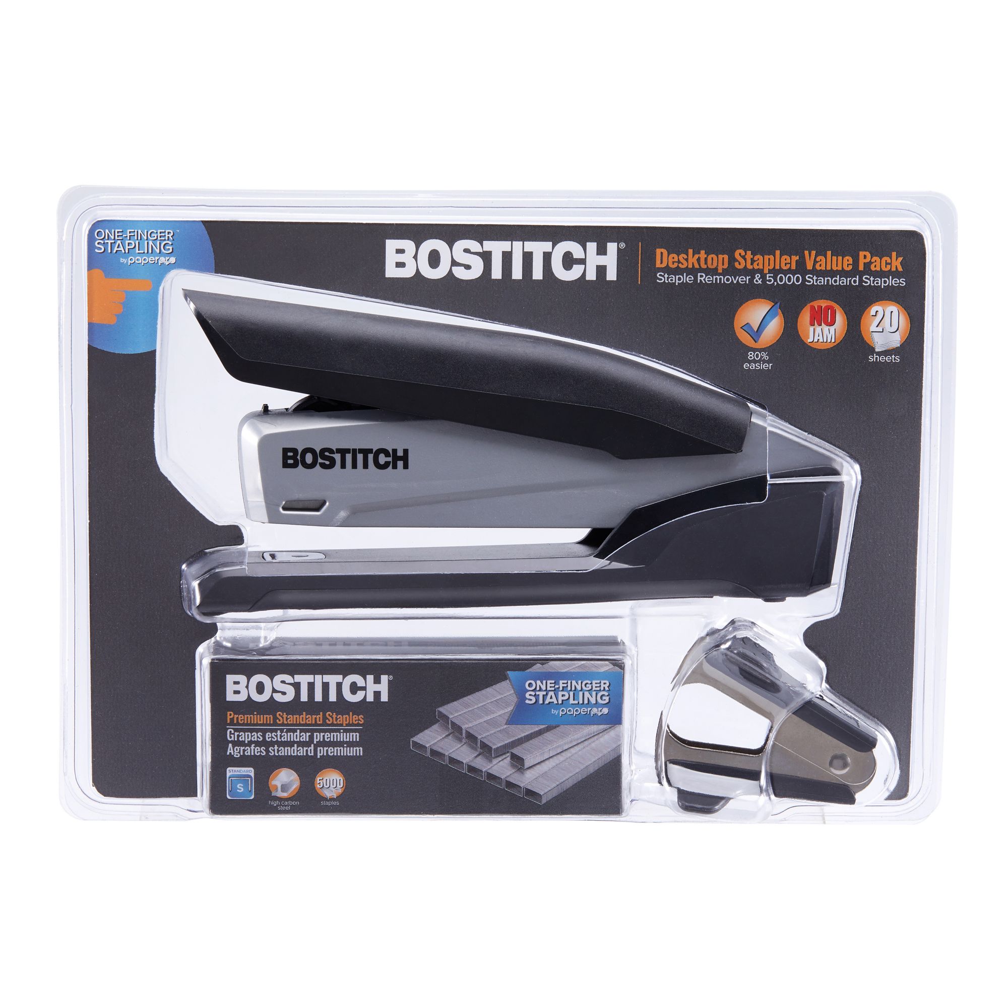 Bostitch Desktop Stapler Value Pack with Staples and Stapler Remover
