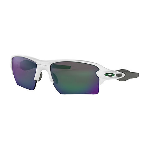 Oakley Flak 2.0 Xl Team Colors Sunglasses with Polished White Frames and Prizm Jade Lenses