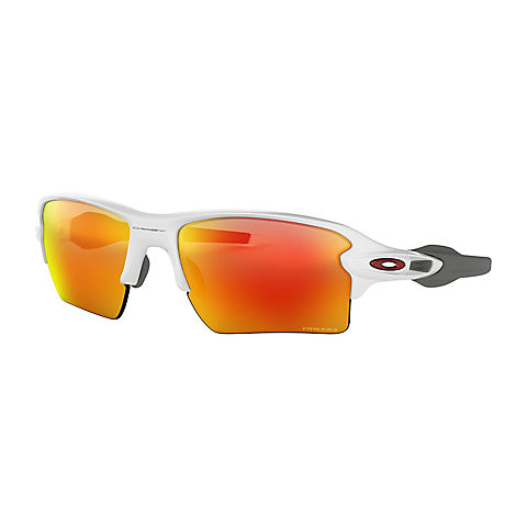 Oakley Flak 2.0 Xl Team Colors Sunglasses with Polished White Frames and Prizm Ruby Lenses
