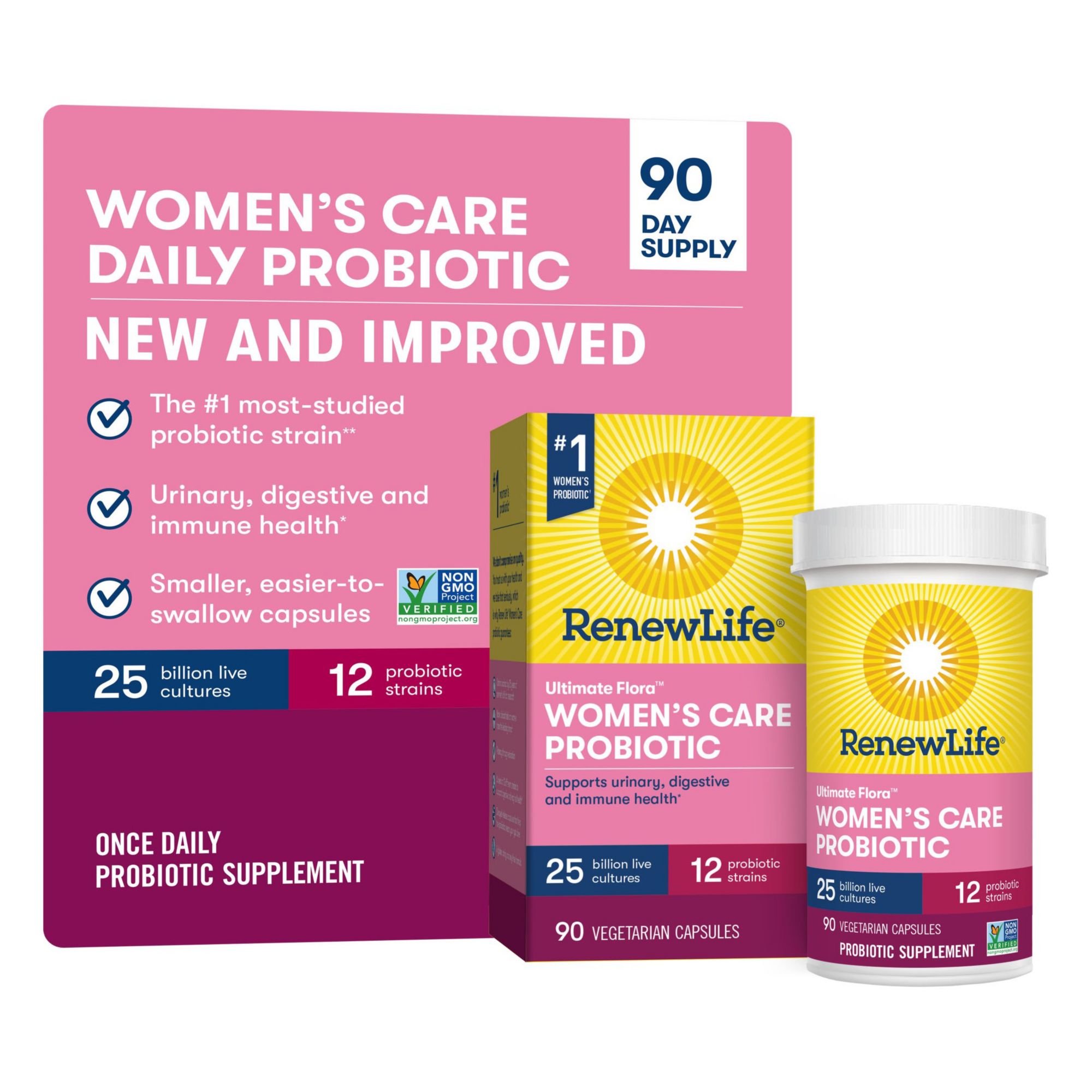  Renew Life Womens Wellness, Womens Care Probiotic, 25 B. CFU, 30  ct. Value Pack,* Pack May Vary : Health & Household