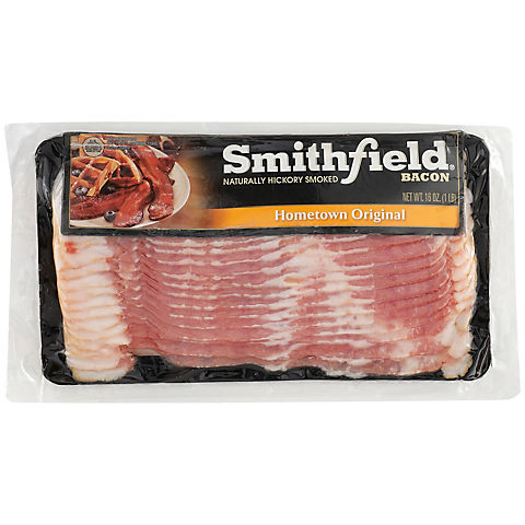 Smithfield Hometown Original Bacon, Naturally Hickory Smoked, 3 pk./16 oz.