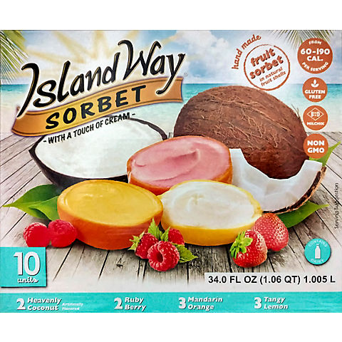 Island Way Sorbet Variety Pack, 10 ct.