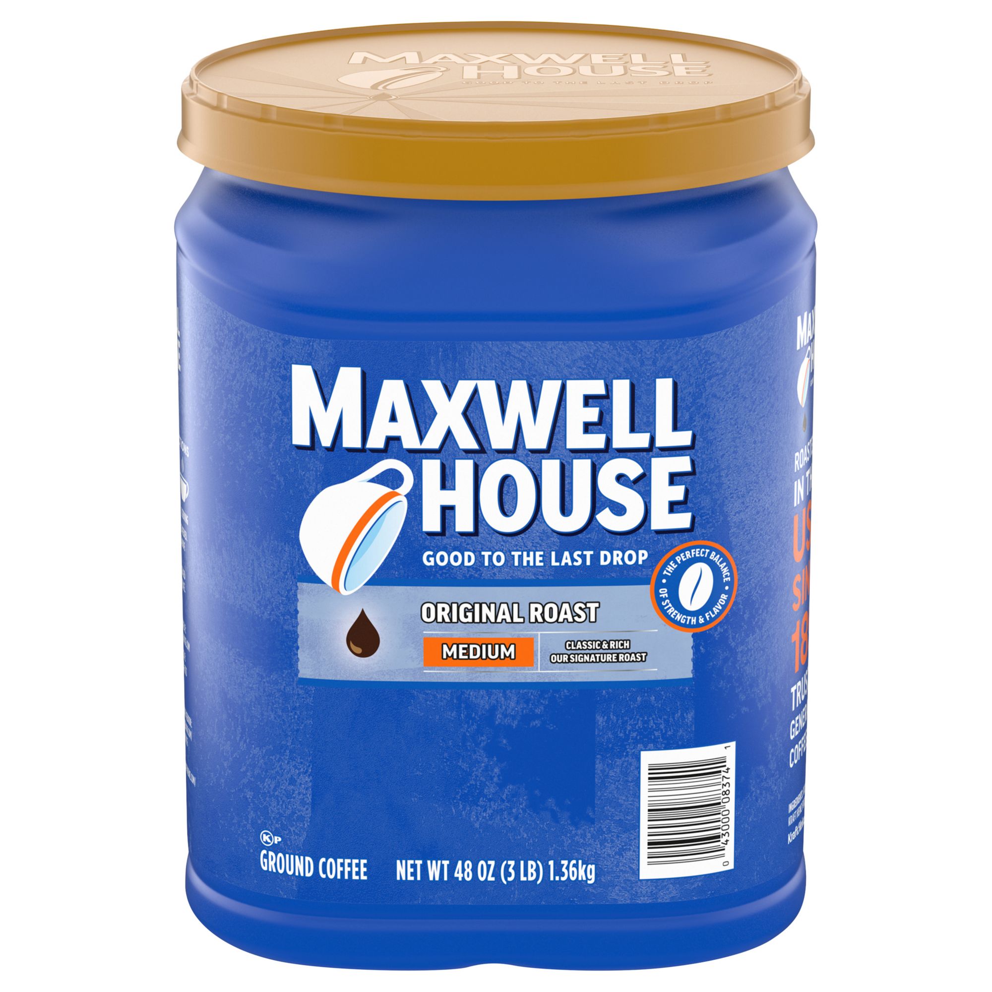 Maxwell House Original Roast Ground Coffee 48 Oz Bjs Wholesale Club