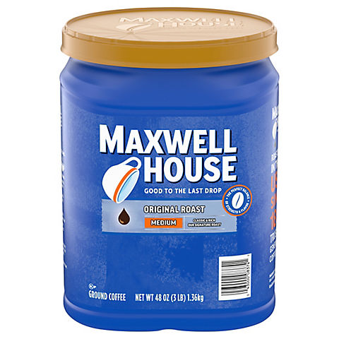 Maxwell House Medium Roast Original Roast Ground Coffee, 48 oz.
