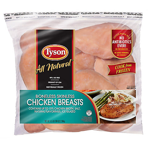 Tyson Boneless Skinless Chicken Breasts, 6.5 lbs.