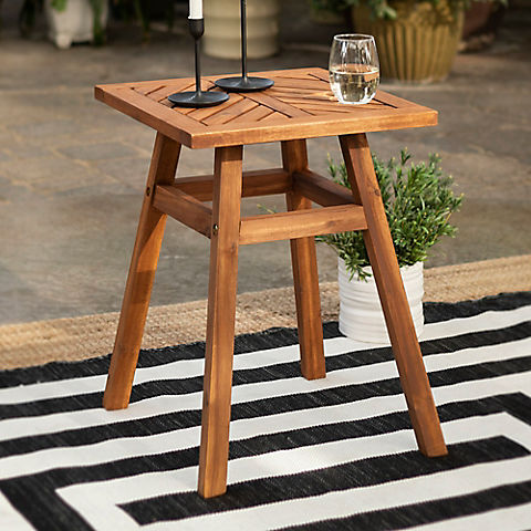 W. Trends Outdoor Acacia Wood Side End Table
