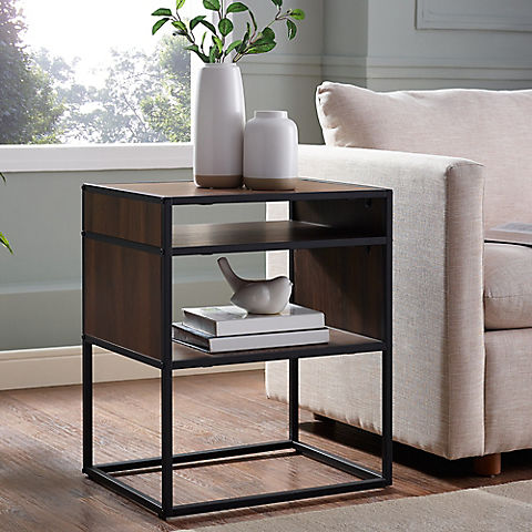 W. Trends Industrial 20" Square Side End Table