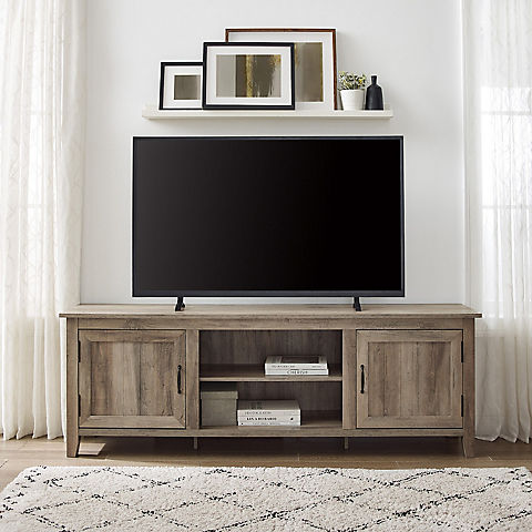 W. Trends 70" Modern Farmhouse 2 Door TV Stand for Most TV's up to 80"