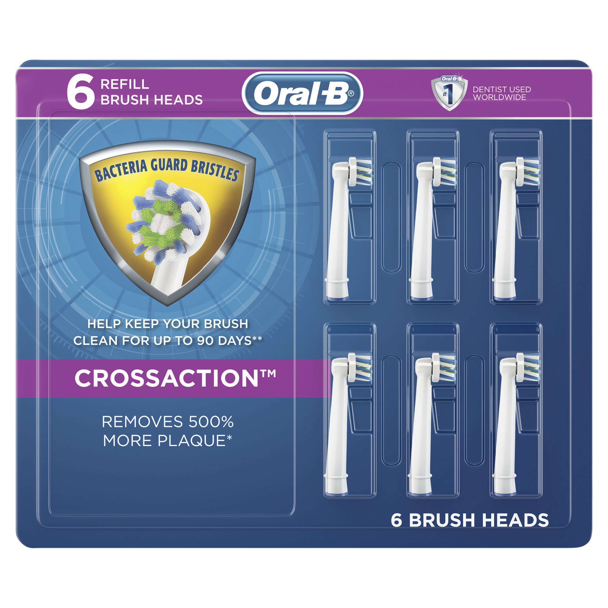 oral b crossaction replacement electric toothbrush heads 4 pack