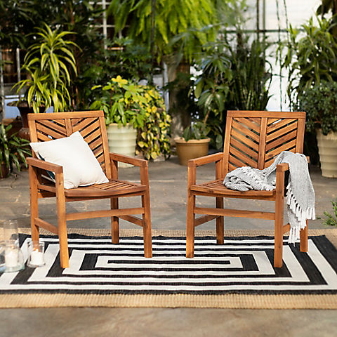 W. Trends Outdoor Acacia Wood Patio Chair
