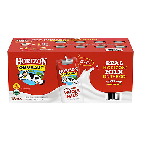 Horizon Organic Whole Milk, 18 pk./8 fl. oz.