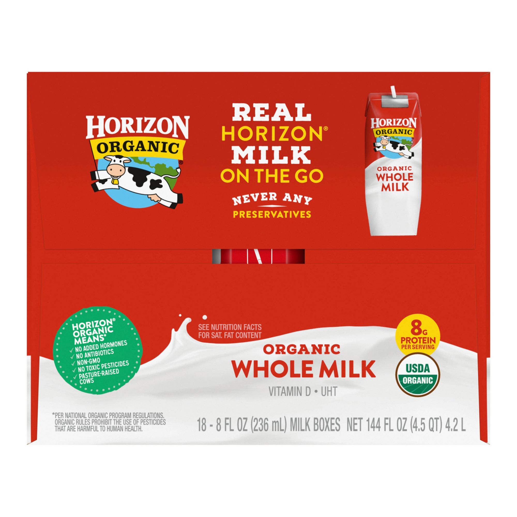 Horizon Organic Whole Milk Box, 18 pk./8 fl. oz.