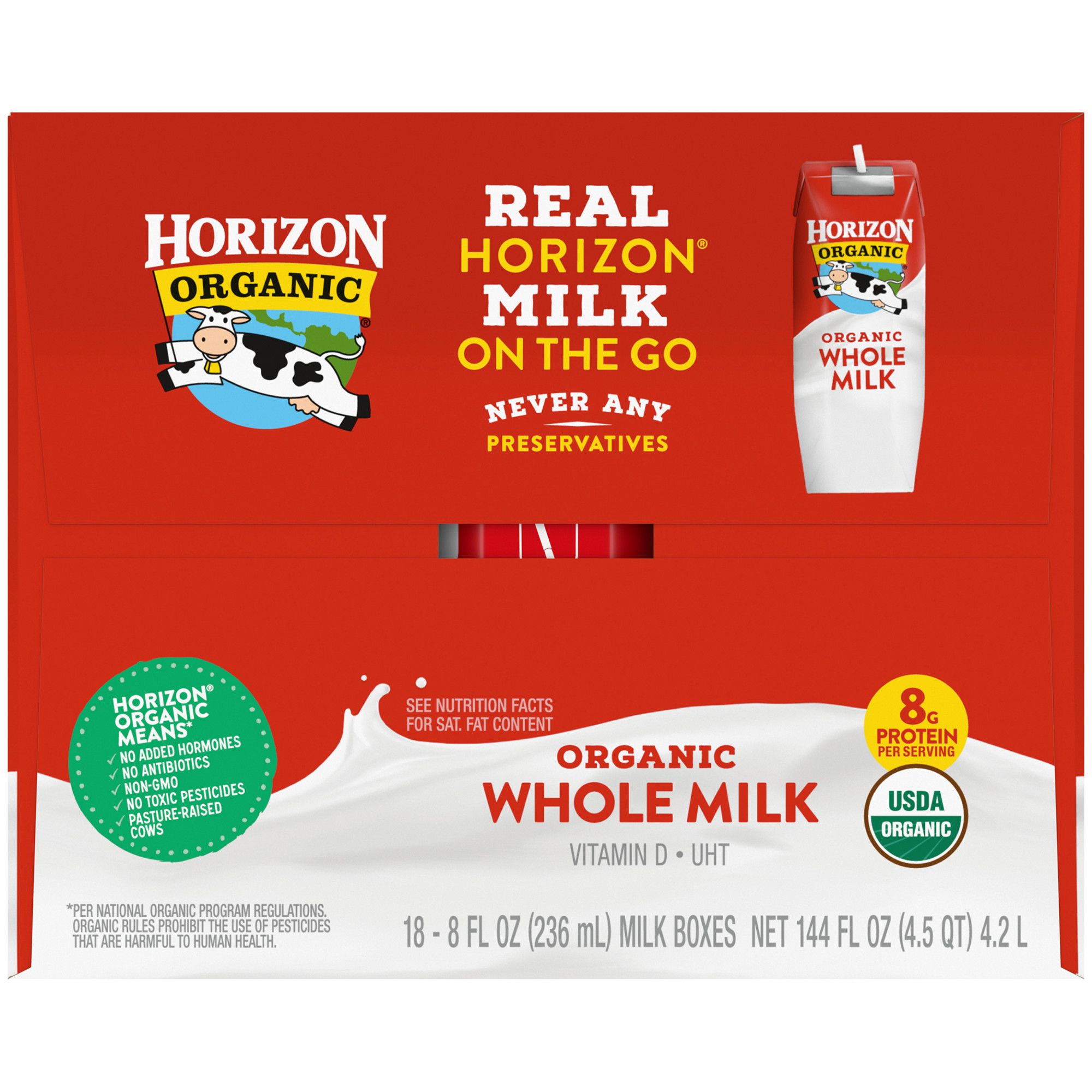 Horizon Organic Whole Milk Box, 18 pk./8 fl. oz.