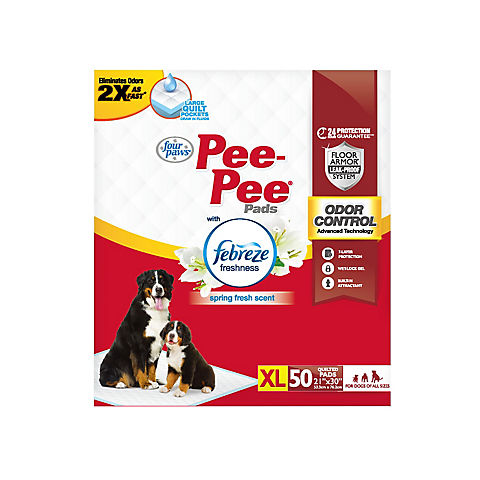 Four Paws Pee Pee Pads with Febreze Freshness, XL, 50 ct.