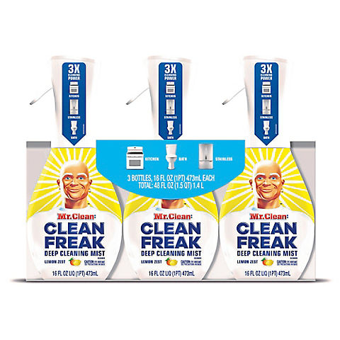 Mr. Clean Lemon Zest Clean Freak Multi-Surface Spray, 3 ct.