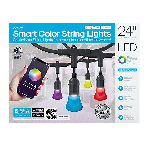 Atomi 24' Color Smart LED String Lights