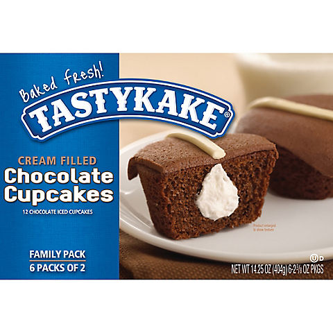 Tastykake Cream Filled Chocolate Cupcakes, 12 ct./1.18 oz.