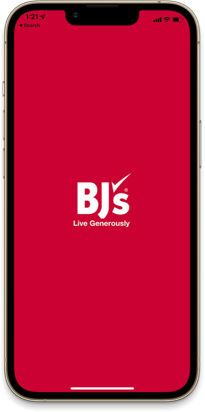 BJ's Mobile App Logo Screen