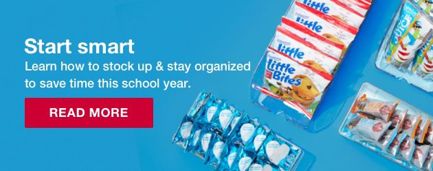 Start smart. Learn how to stock up and stay organized to save time this school year. Click to read more.