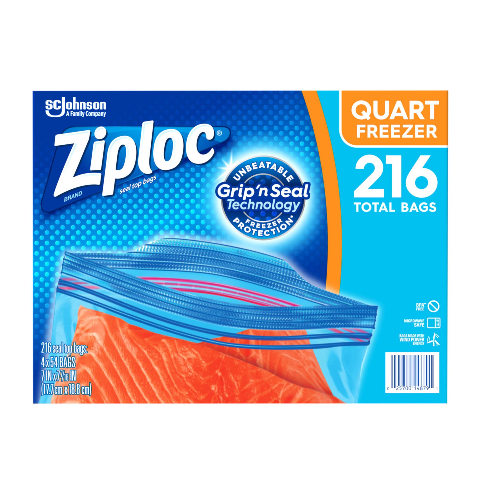 Ziploc Quart Freezer Bags, 216 ct