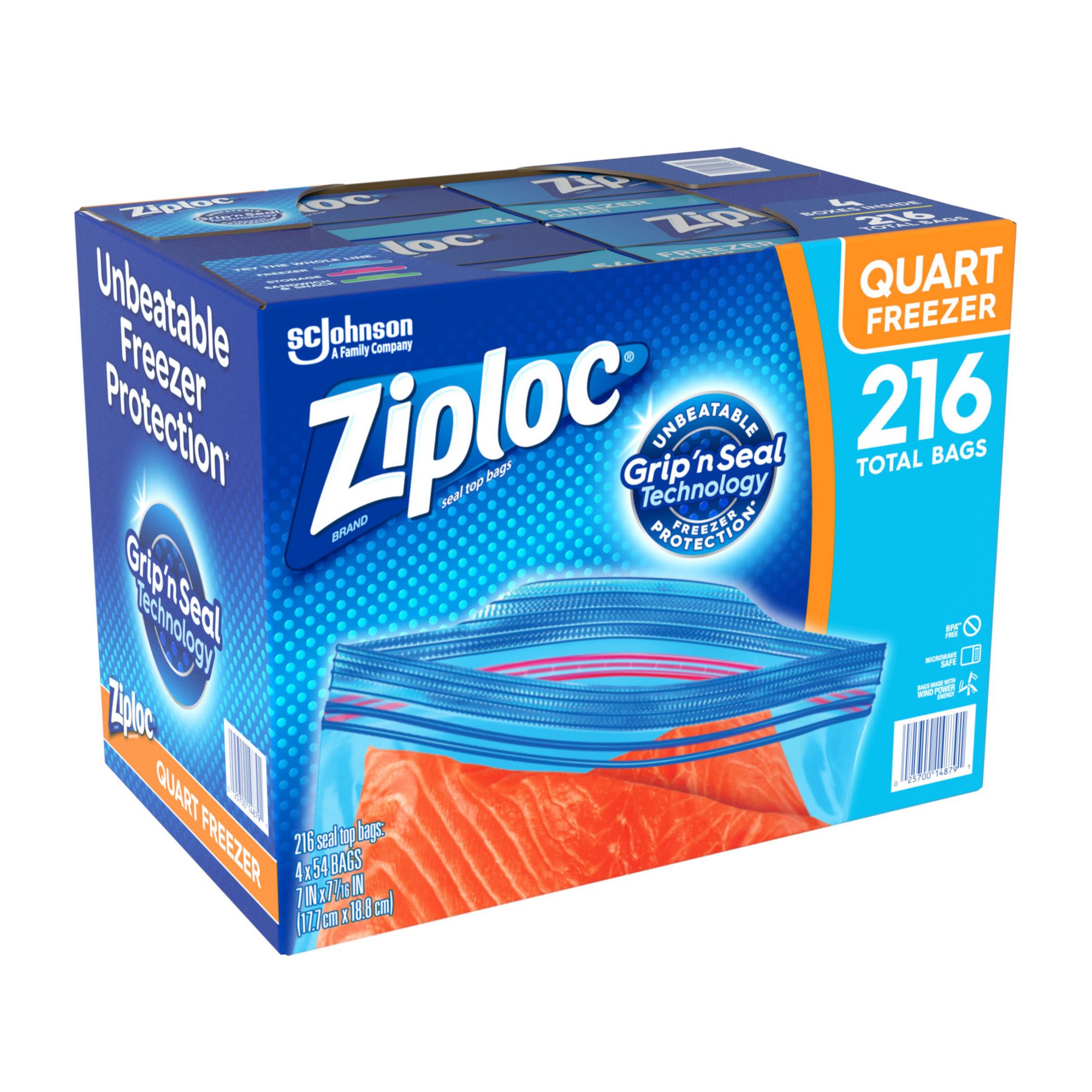 Ziploc Storage Bags, Various Sizes, 347 Ct. ( 1 Pack )