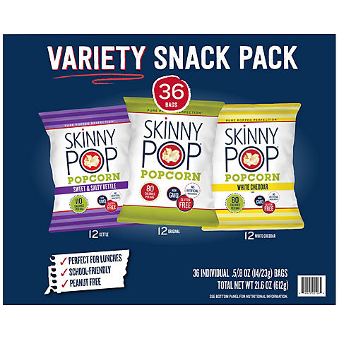 SkinnyPop Variety Pack, 36 ct.