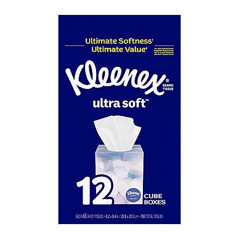 Kleenex Ultra Soft Facial Tissues, 65 ct./12 pk.