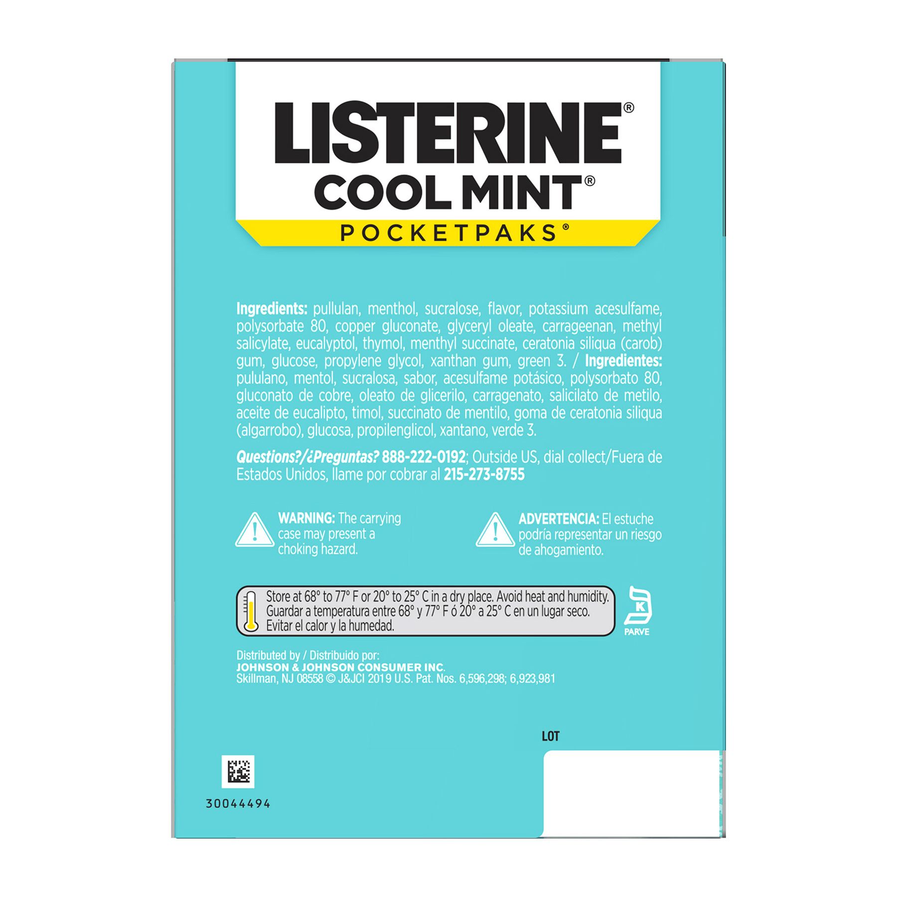 Listerine Cool Mint Pocketpaks Breath Strips, 6 pk./72 Strips