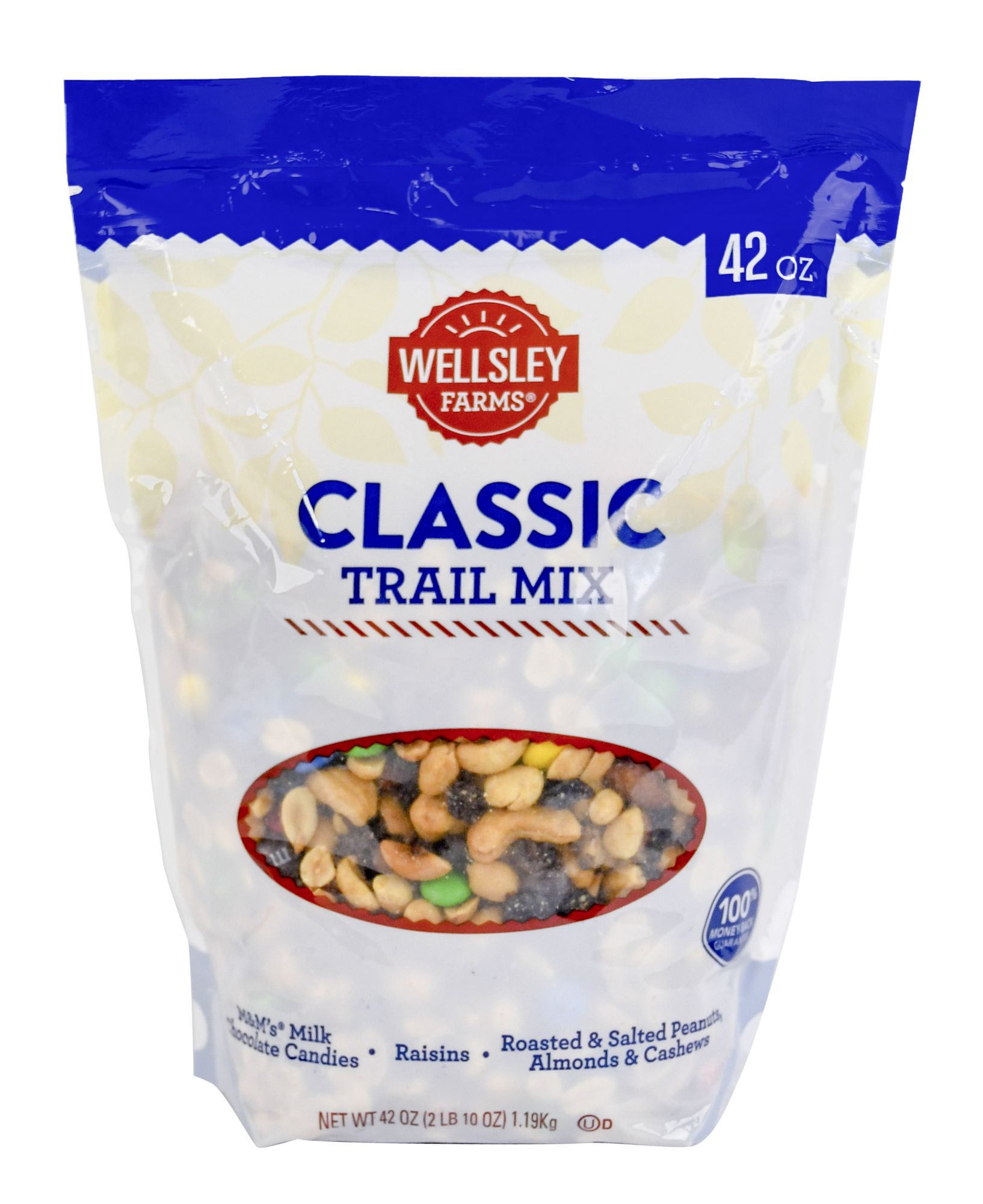 Kirkland Trail Mix Almonds Cashews Peanuts Raisins M&M's Chocolate USA, 4  pounds