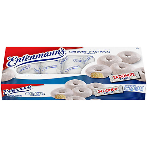 Entenmann's Mini Powdered Donut Snack Packs, 24 ct./0.5 oz.