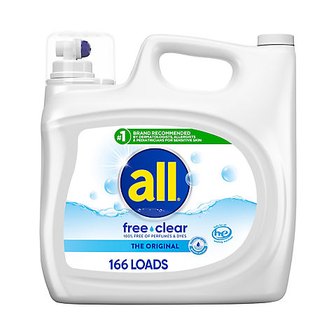 all Free and Clear Liquid Laundry for Sensitive Skin, 250 oz.,166 Loads
