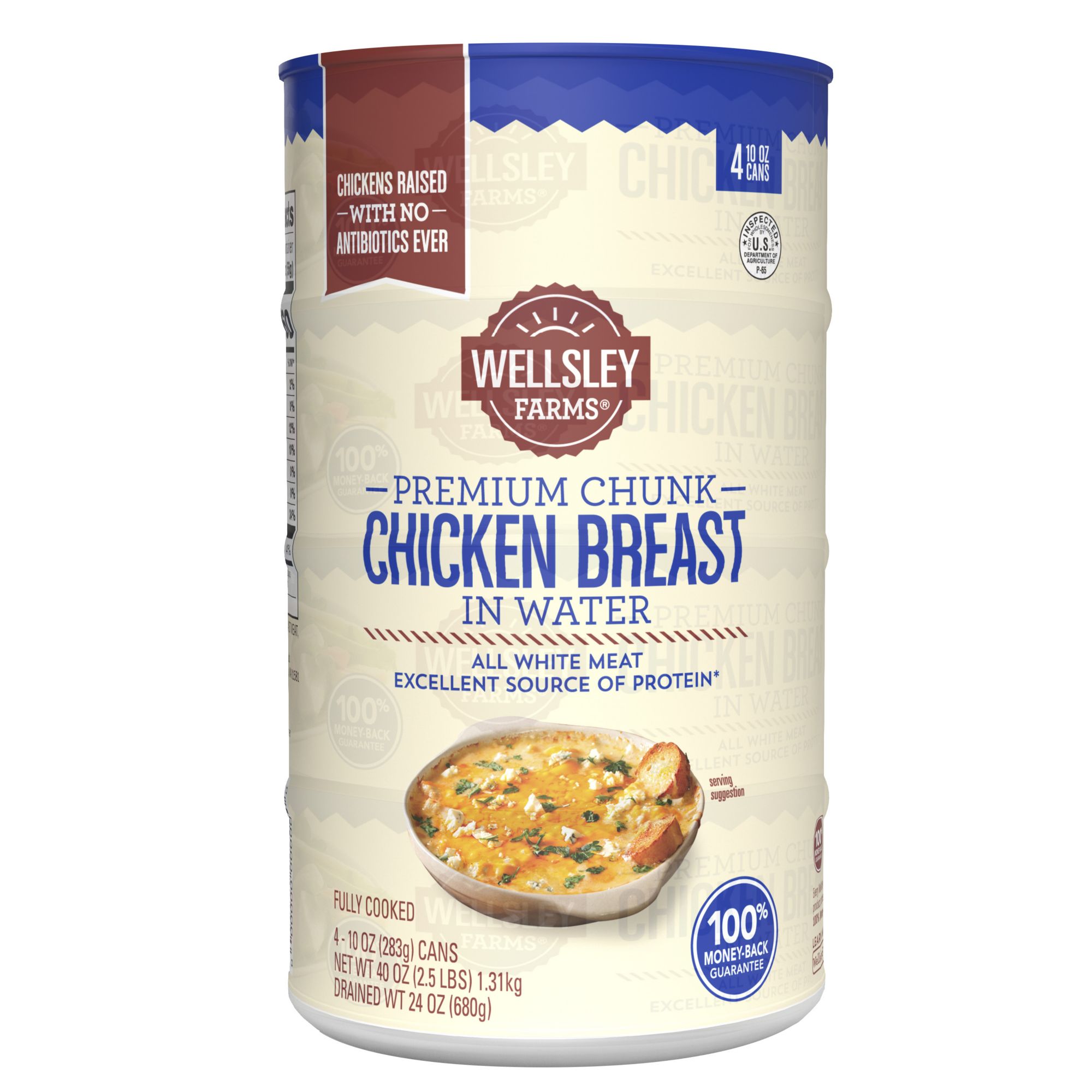 Wellsley Farms Premium Chunk Chicken Breast in Water, 4 ct.