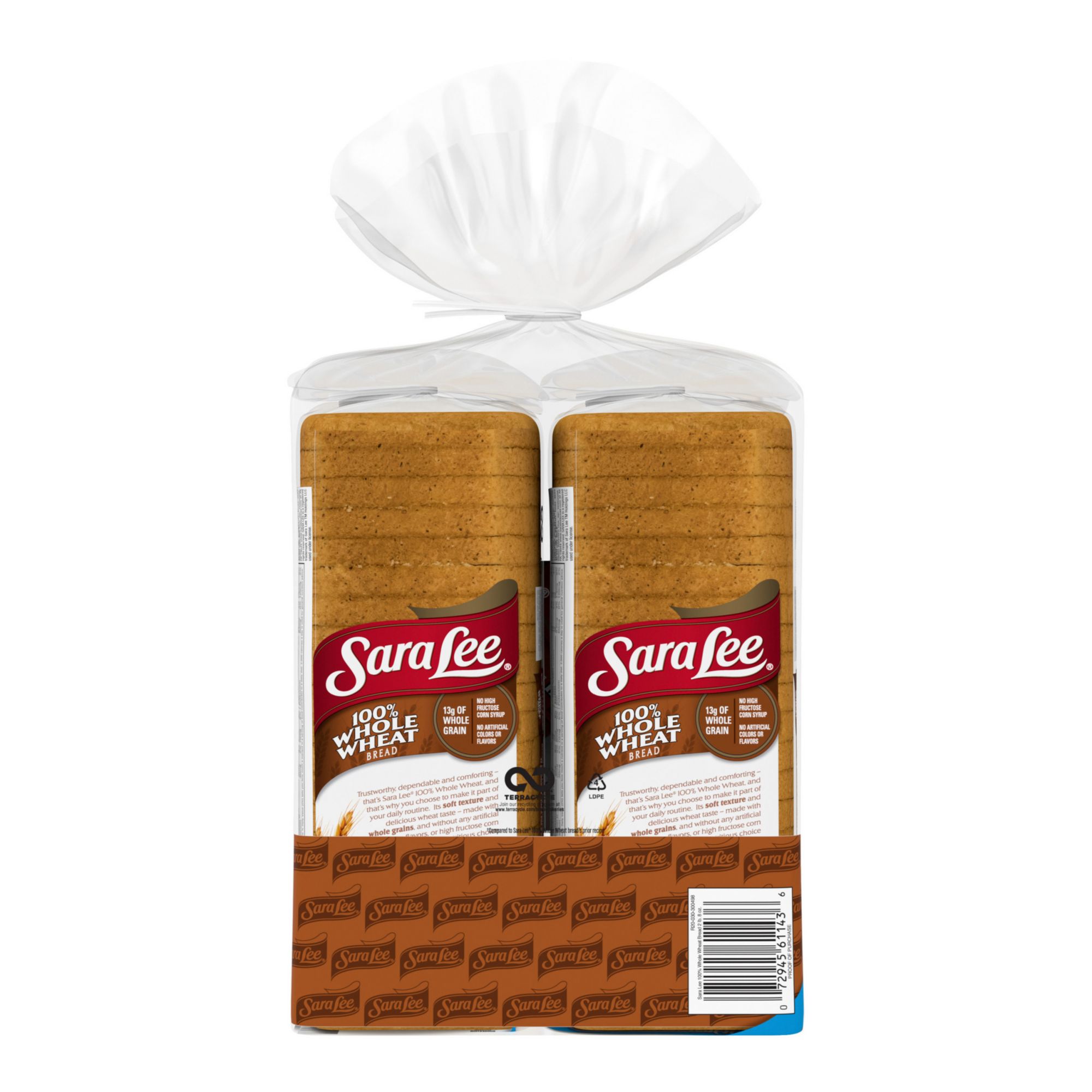 Sara Lee 100% Whole Wheat Bread Loaf, 20 oz, 22 Count
