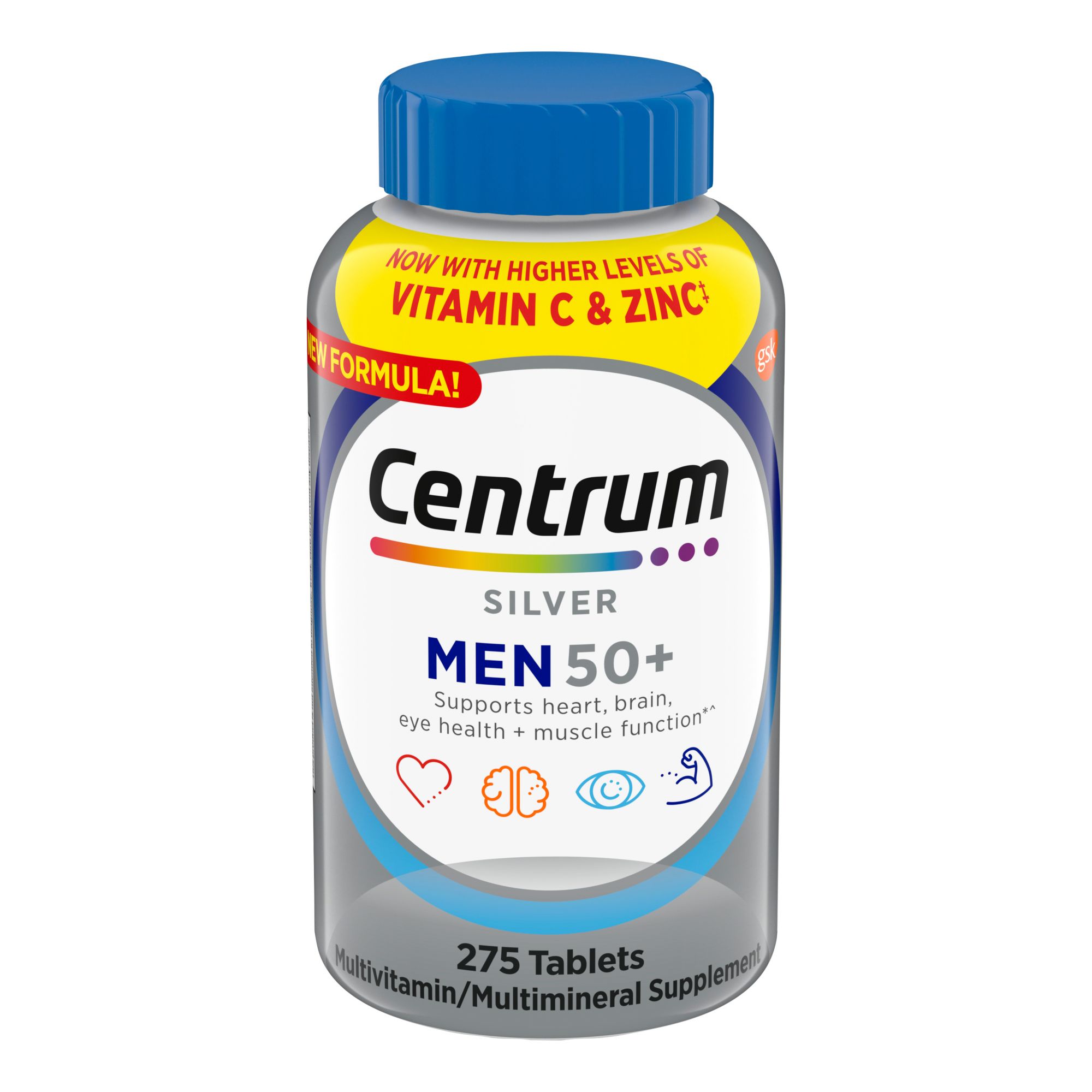 Centrum Silver Men's Multivitamin and Multimineral Supplement Tablets, 275  Ct. - BJs Wholesale Club