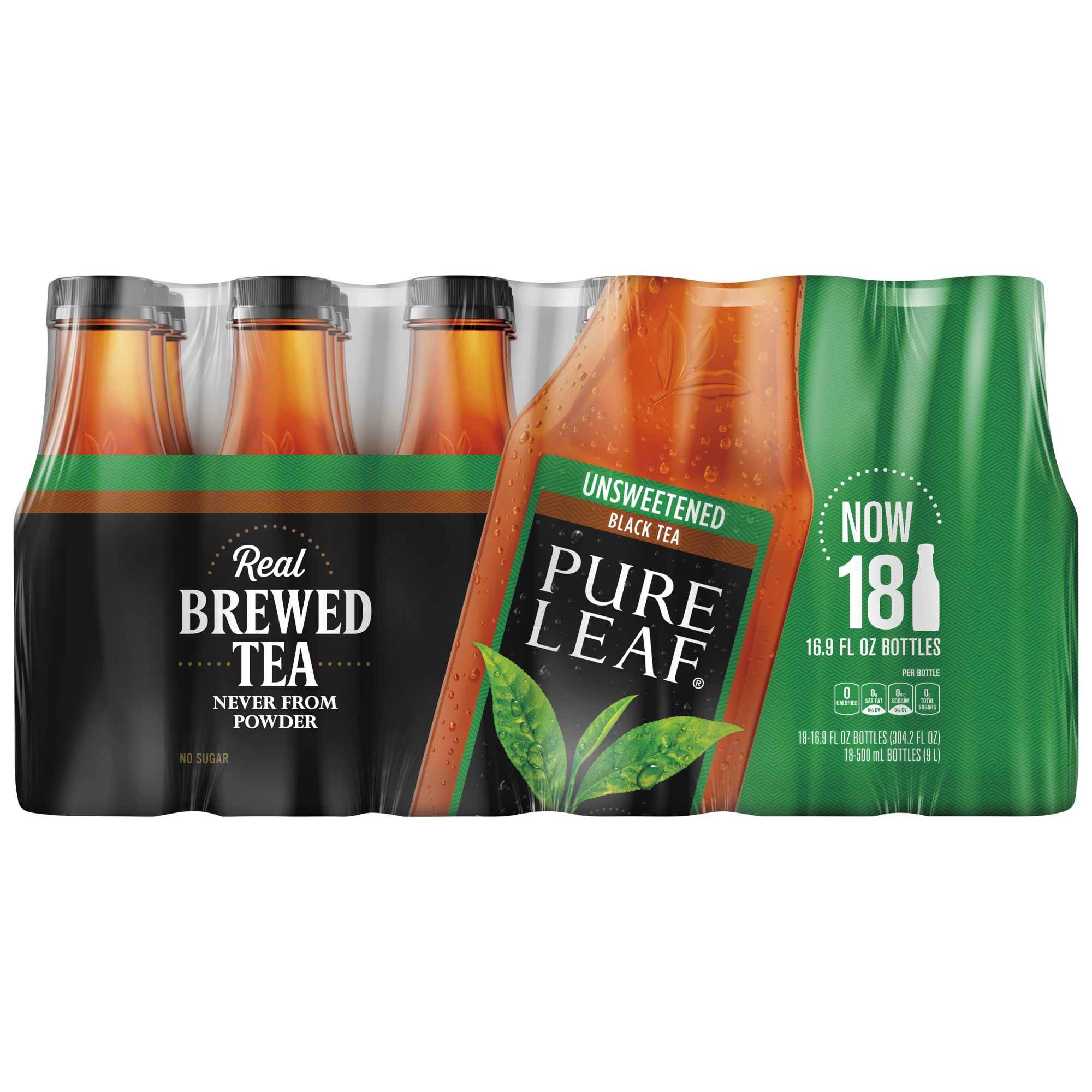 Lipton Pure Leaf Unsweetened Iced Black Tea 16.9 Oz Pack Of 18