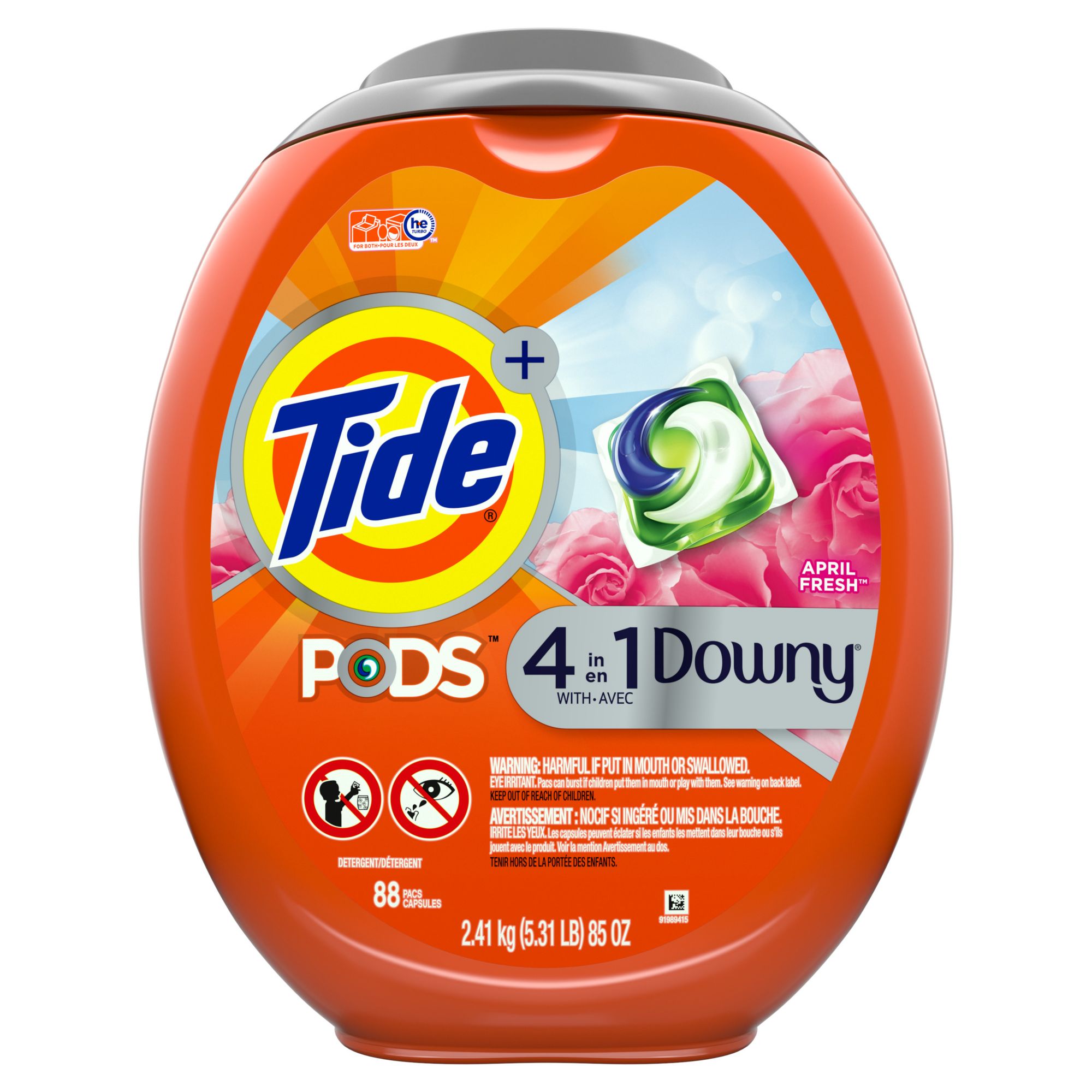 Tide April Fresh Liquid Detergent Plus a Touch of Downy 72 Loads