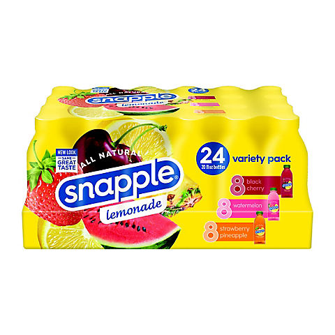 Snapple All Natural Variety Lemonade, 24 pk./20 oz.