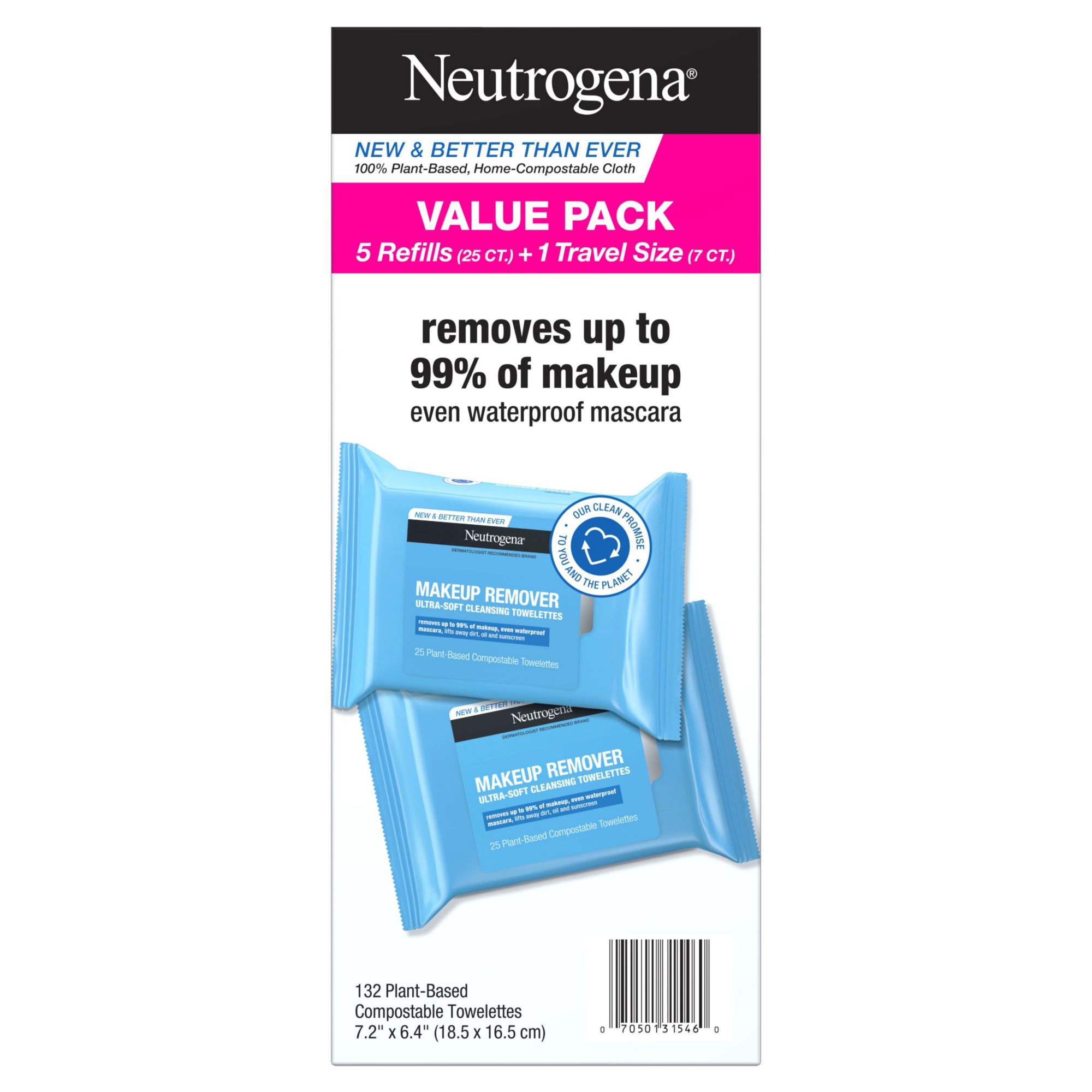 Neutrogena Makeup Remover Cleansing Towelettes & Face Wipes, 132